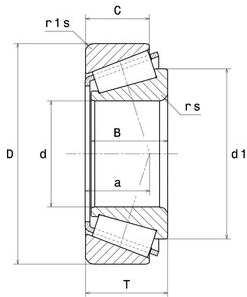 thumbnail image 2 of NTN 17118/17244 Tapered Roller Bearing – New, OEM Spec 2 of 2